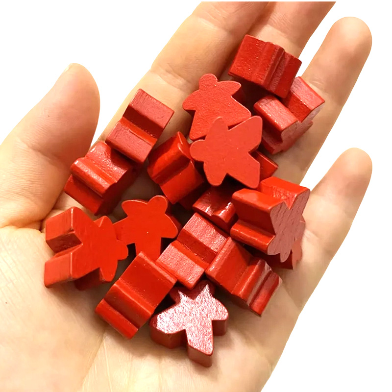 Raznobojni drveni dodaci za igre meeple pješaka