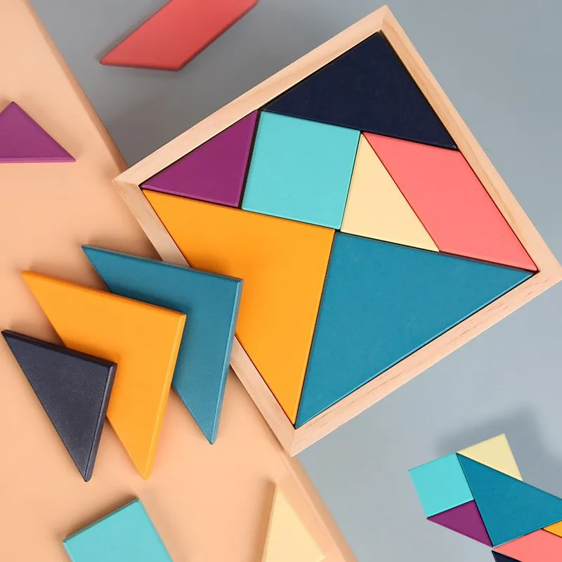 Montessori ColorWood Tangram set