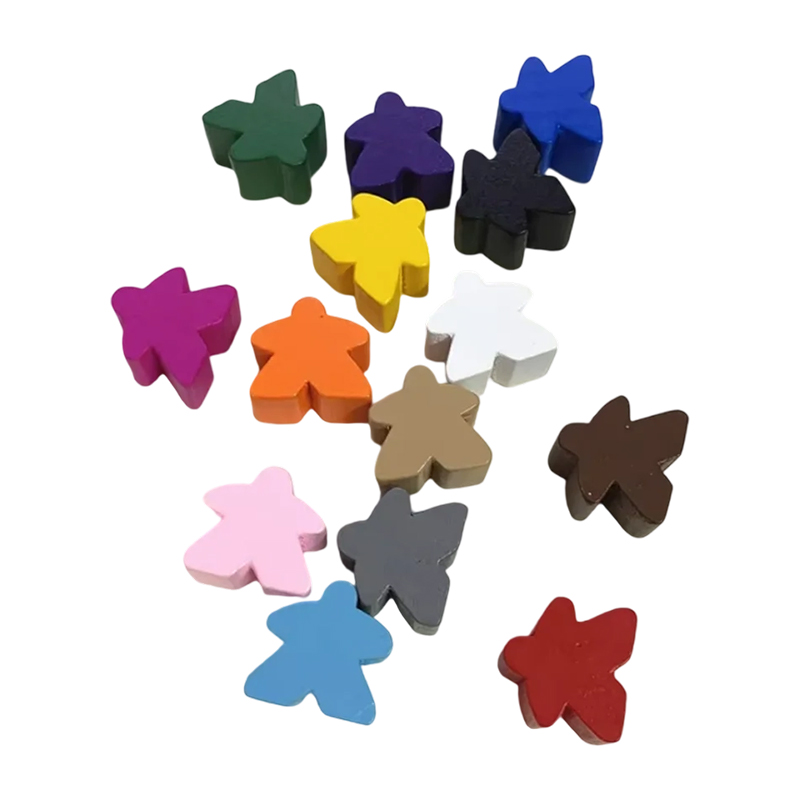Raznobojni drveni dodaci za igre meeple pješaka