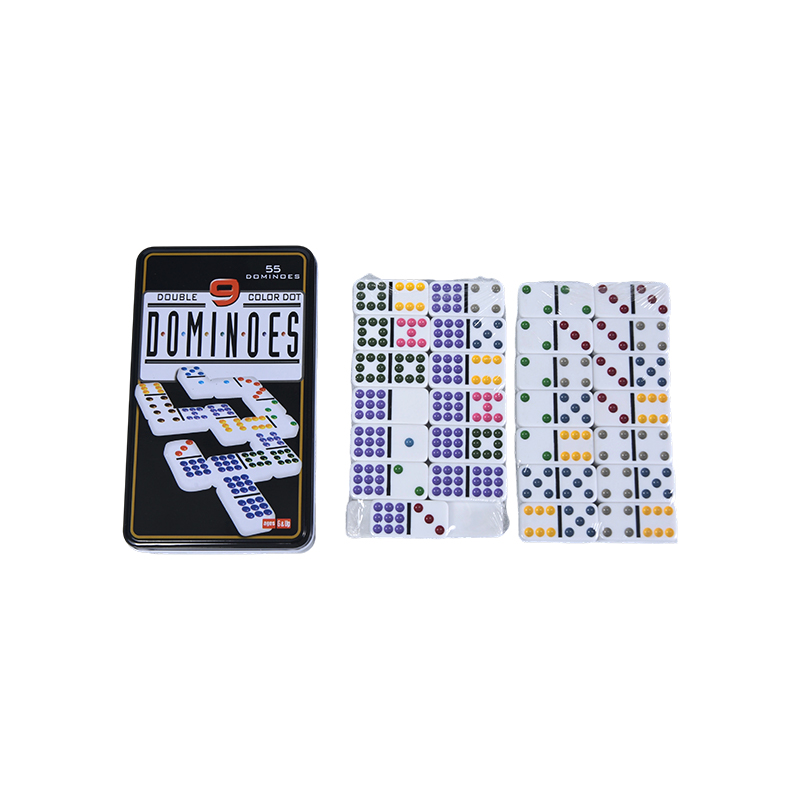 Color Dot Double Nine Tin kutija precizne domine