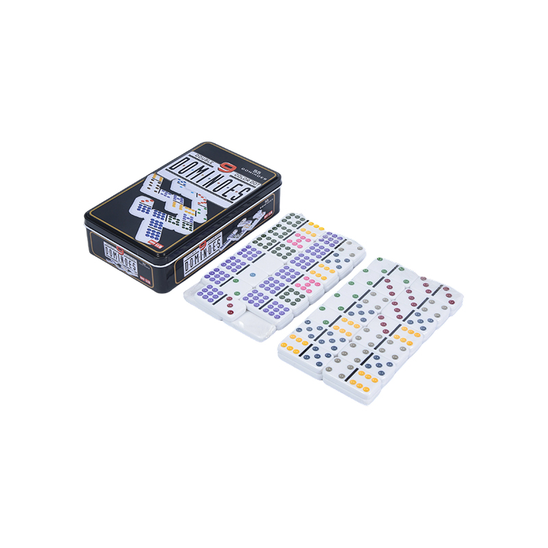 Color Dot Double Nine Tin kutija precizne domine