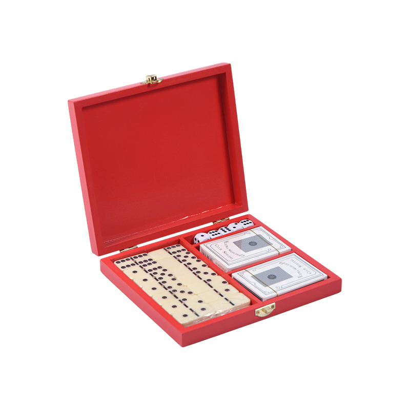 Prijenosni set za dvostruku igru ​​Redwood Box (domino i poker)