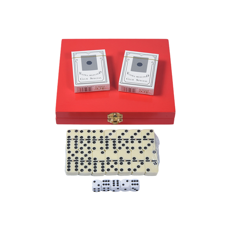Prijenosni set za dvostruku igru ​​Redwood Box (domino i poker)