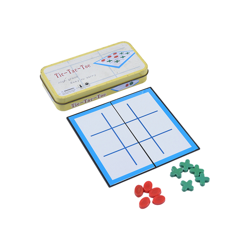 Prijenosni klasični Tic-Tac-Toe set s metalnom kutijom za pohranu