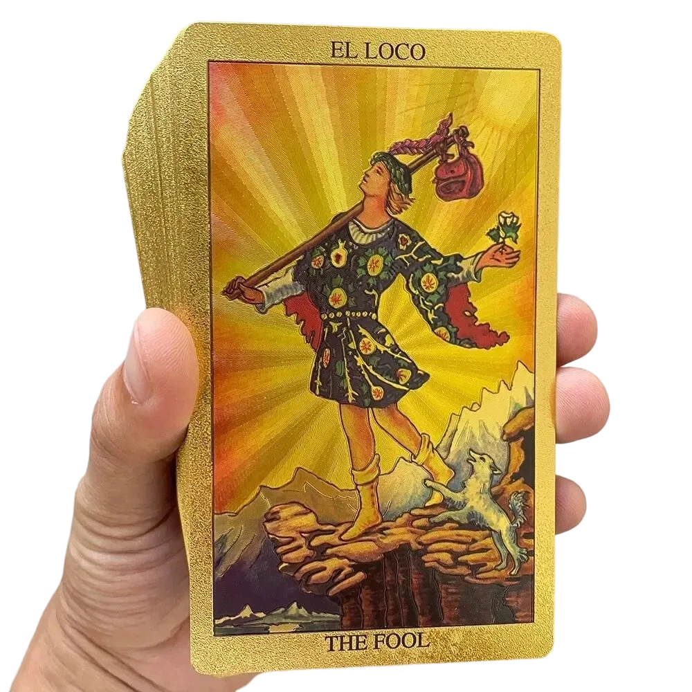 Vrhunski set tarot karata od zlatne folije