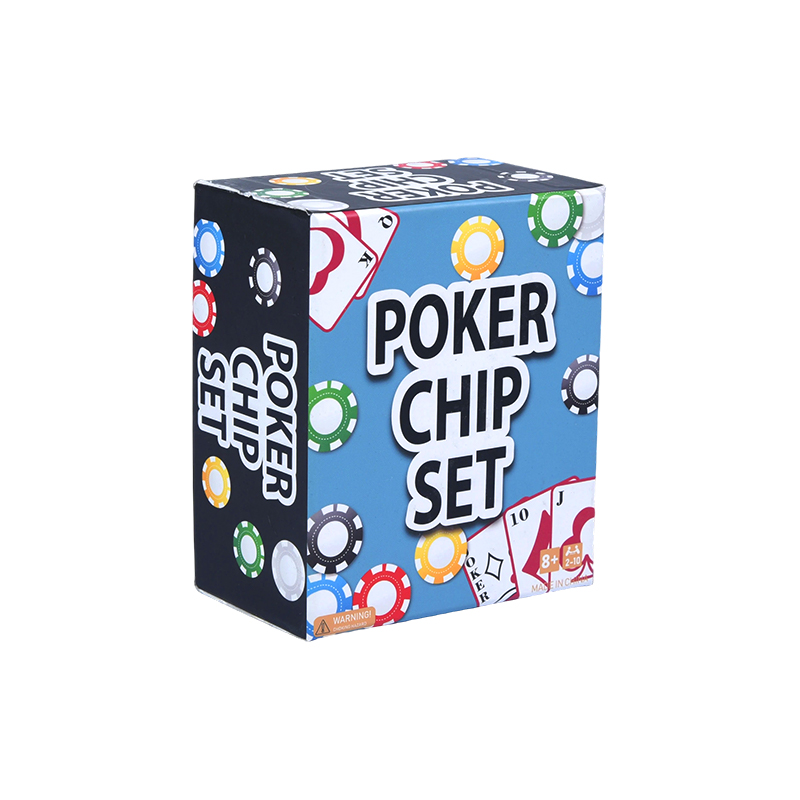 Zajedno s žetonima u boji, igraćim kartama i setom žetona za poker s kockicama