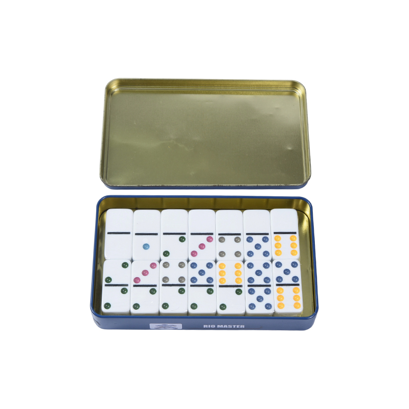 Izdanje prijenosnog željeznog kovčega - taktilna lančana reakcija Domino komplet
