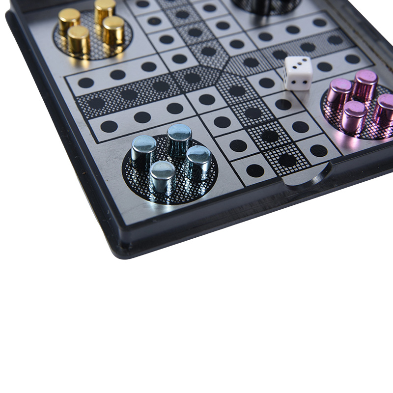 Magnetski metalni komplet ludo igara u prozirnoj akrilnoj kutiji