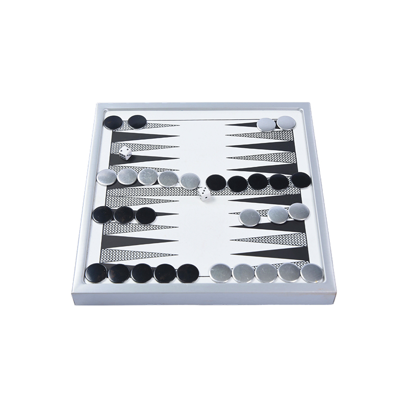 Premium aluminijski backgammon set - moderno stolno izdanje