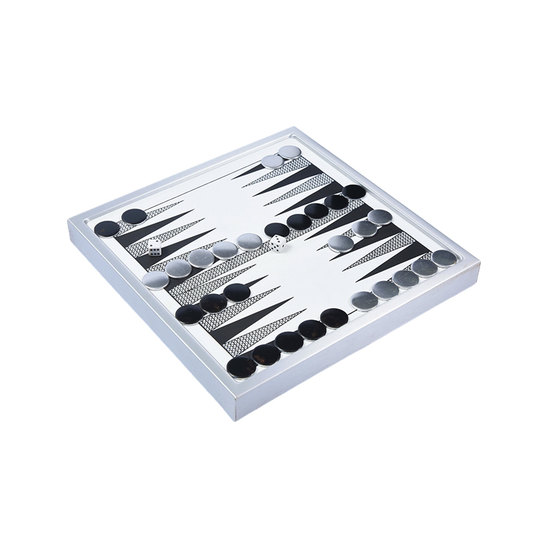 Premium aluminijski backgammon set - moderno stolno izdanje