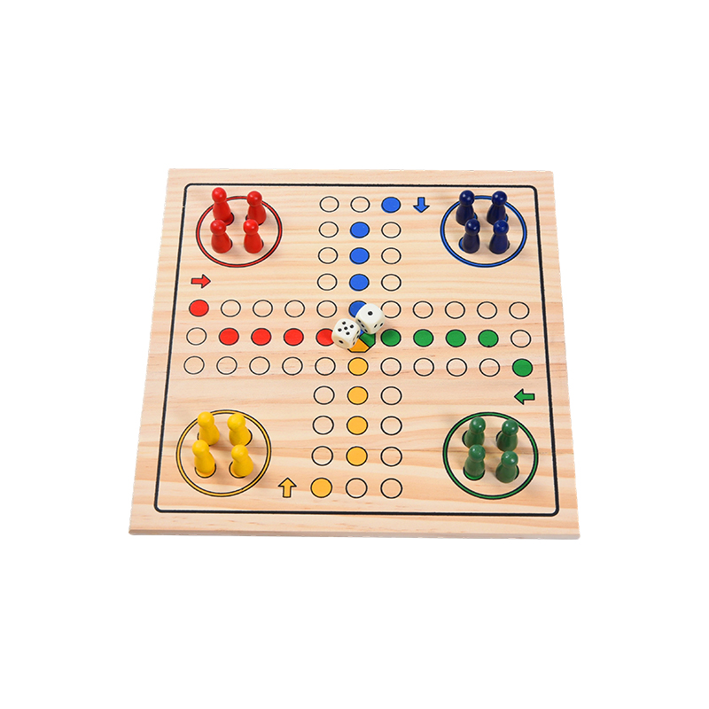 Izdanje za obiteljsku zabavu Klasična drvena društvena igra LUDO