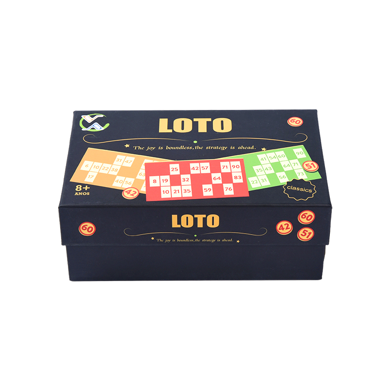 LOTO (Bingo-Style) Set za igre – zajedno sa žetonima, karticama i kutijom za pohranu